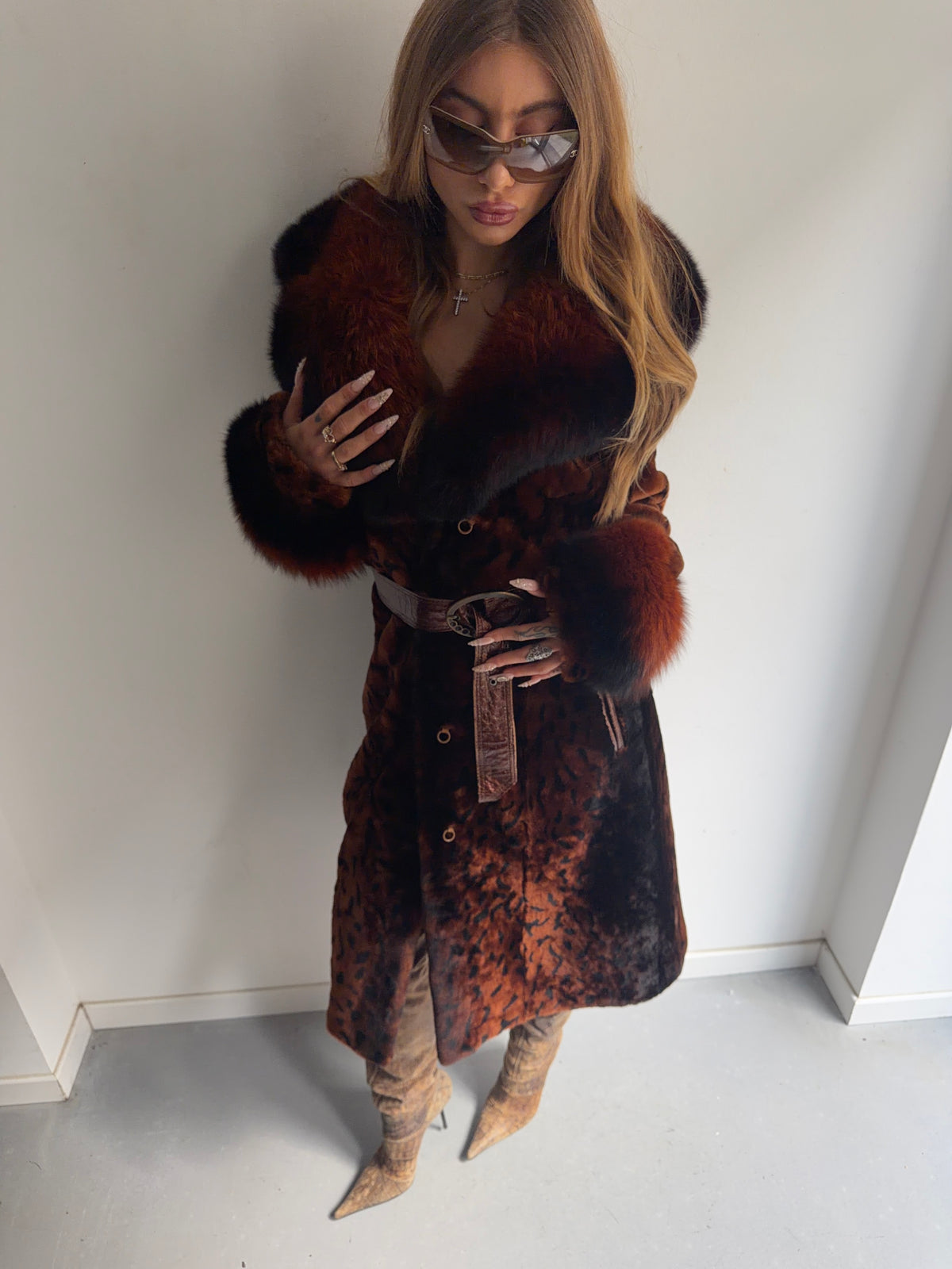 real fur coat