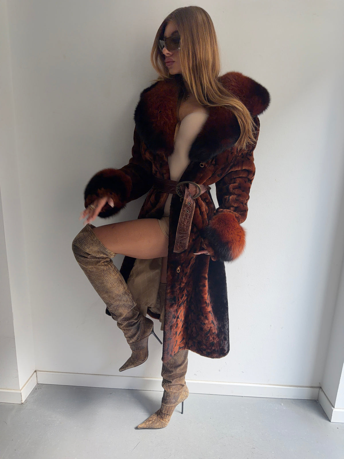 real fur coat