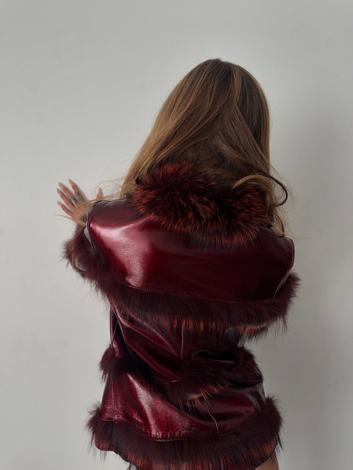 real leather fur jacket