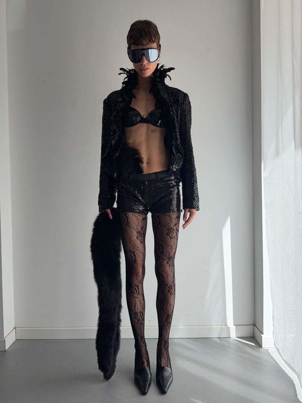 real feather jacket from 60s
