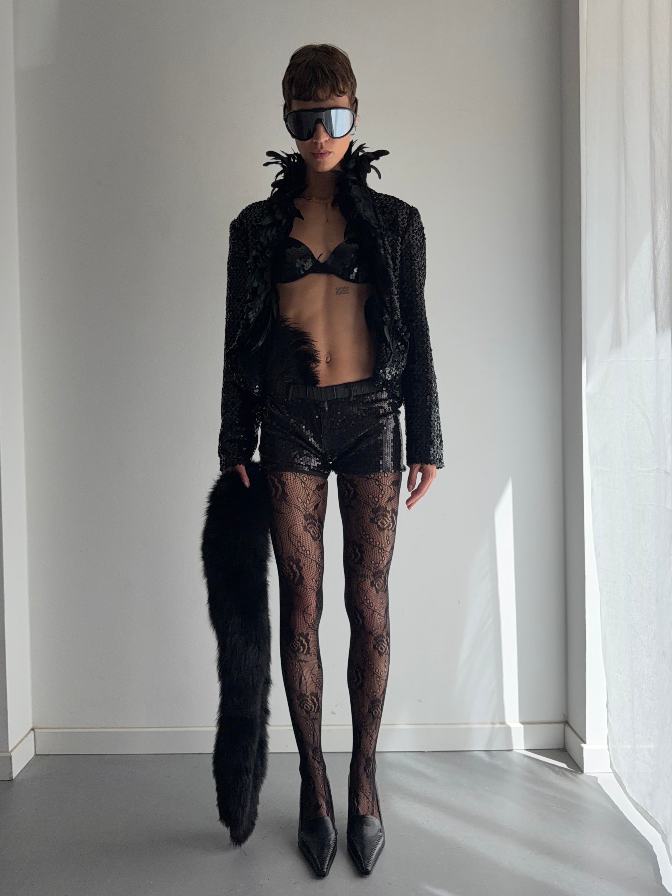 real feather jacket from 60s