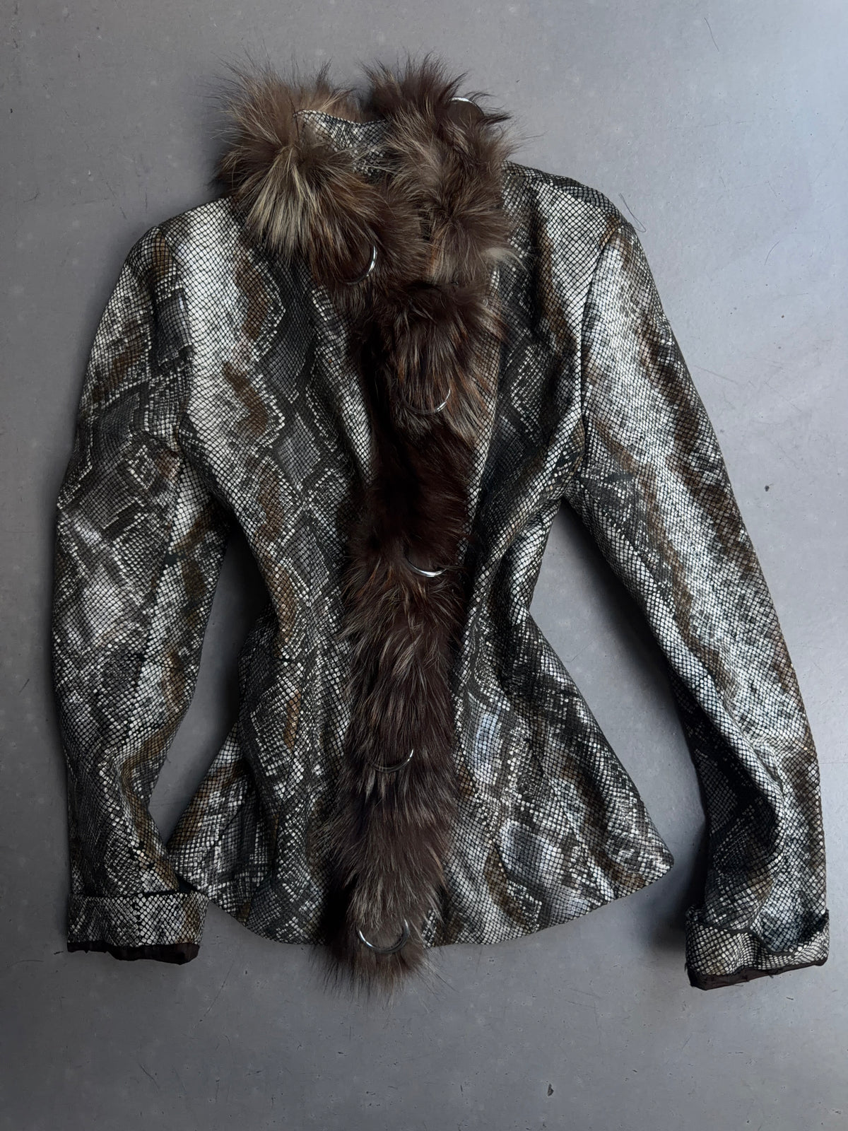 real leather real fur jacket