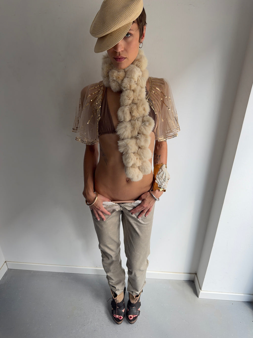 real fur scarf