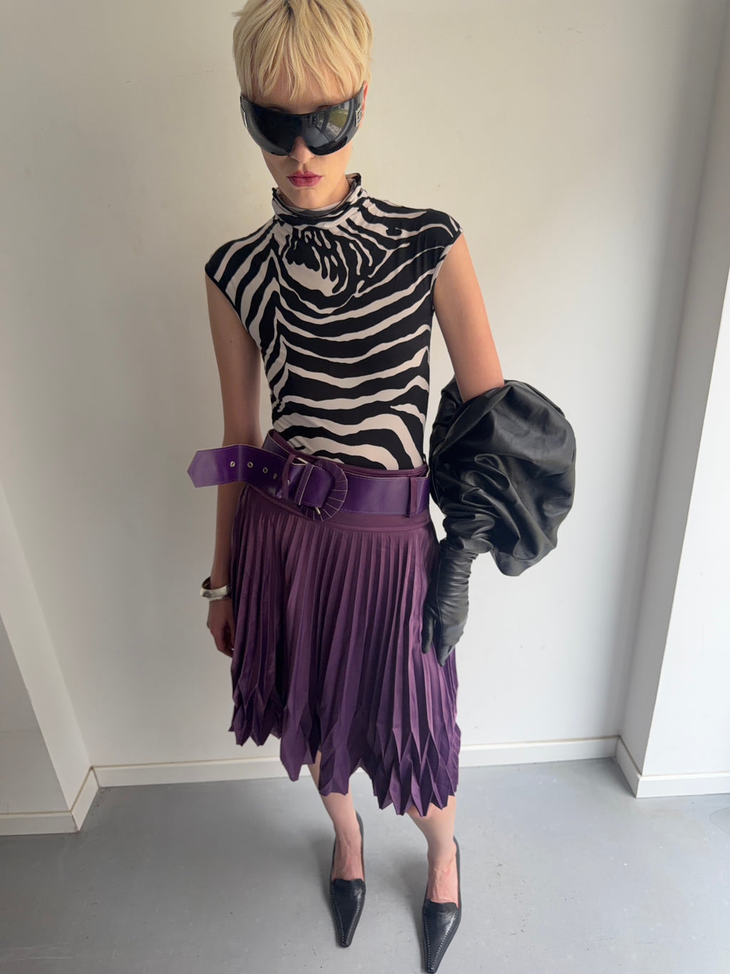 skirt with belt