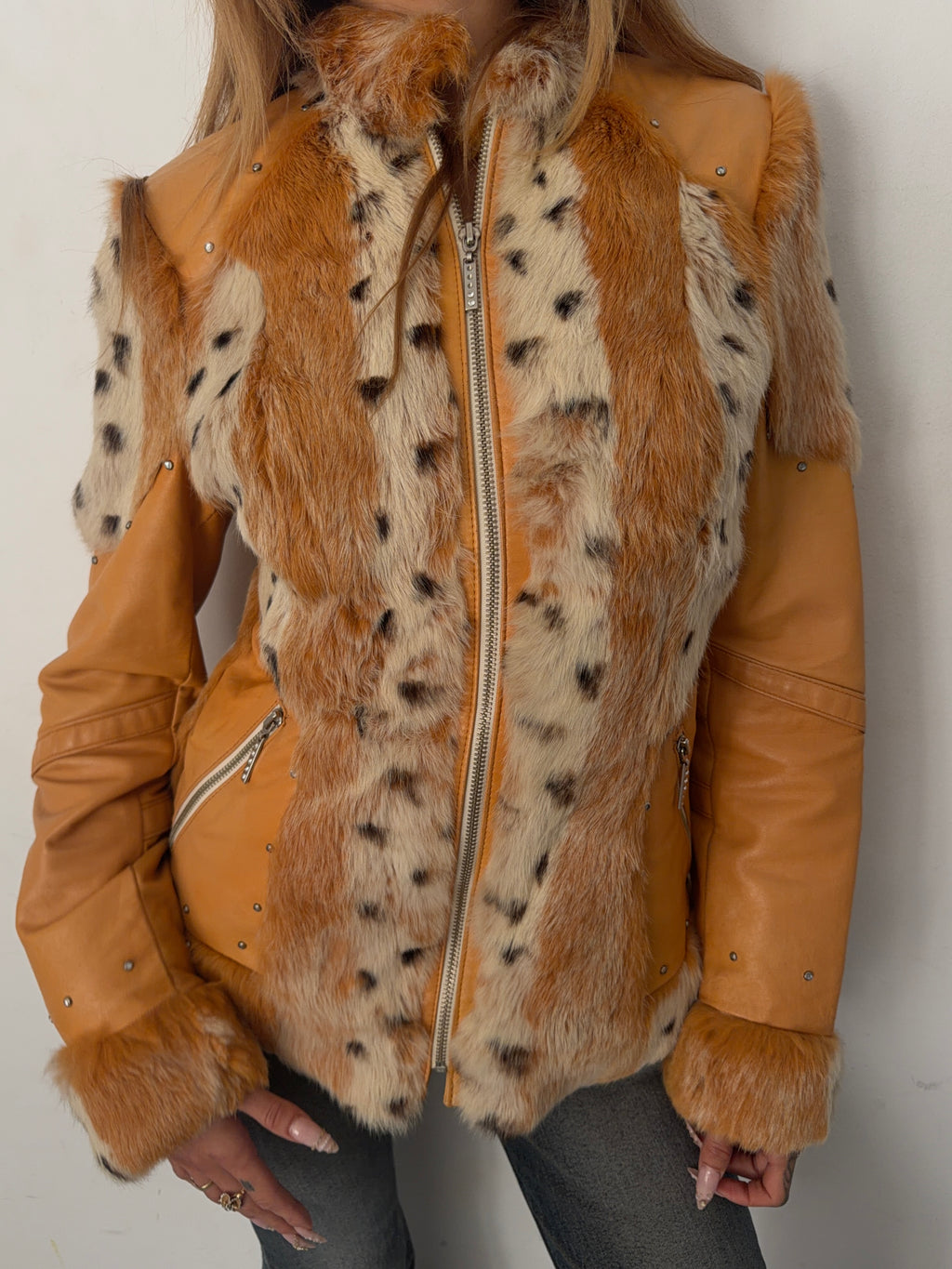 real leather fur jacket