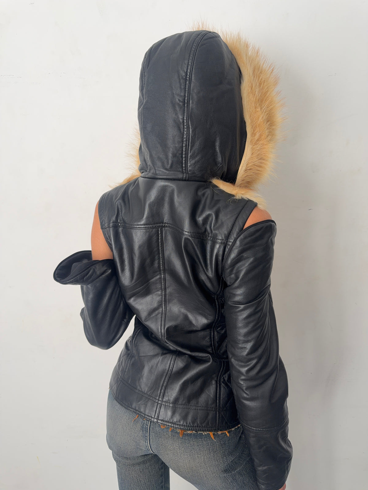 real leather fur jacket