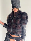 real  leather  fur jacket