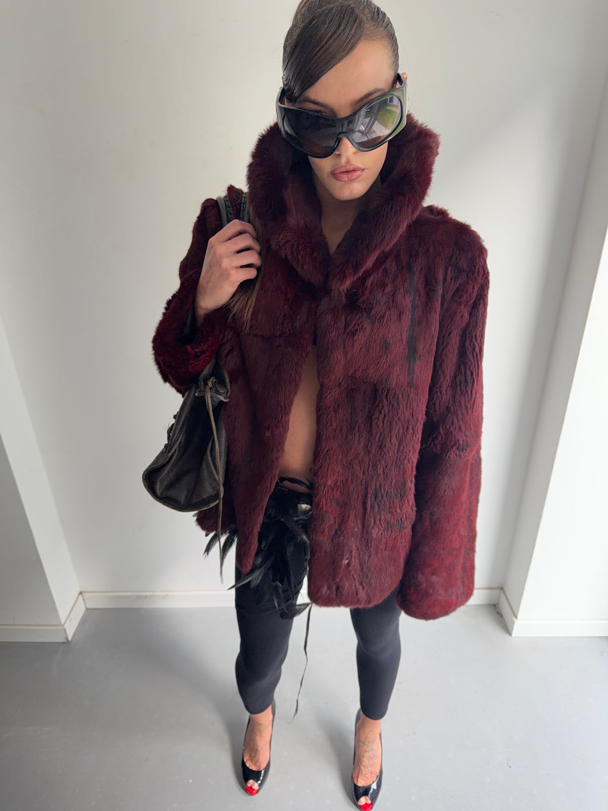 real fur coat