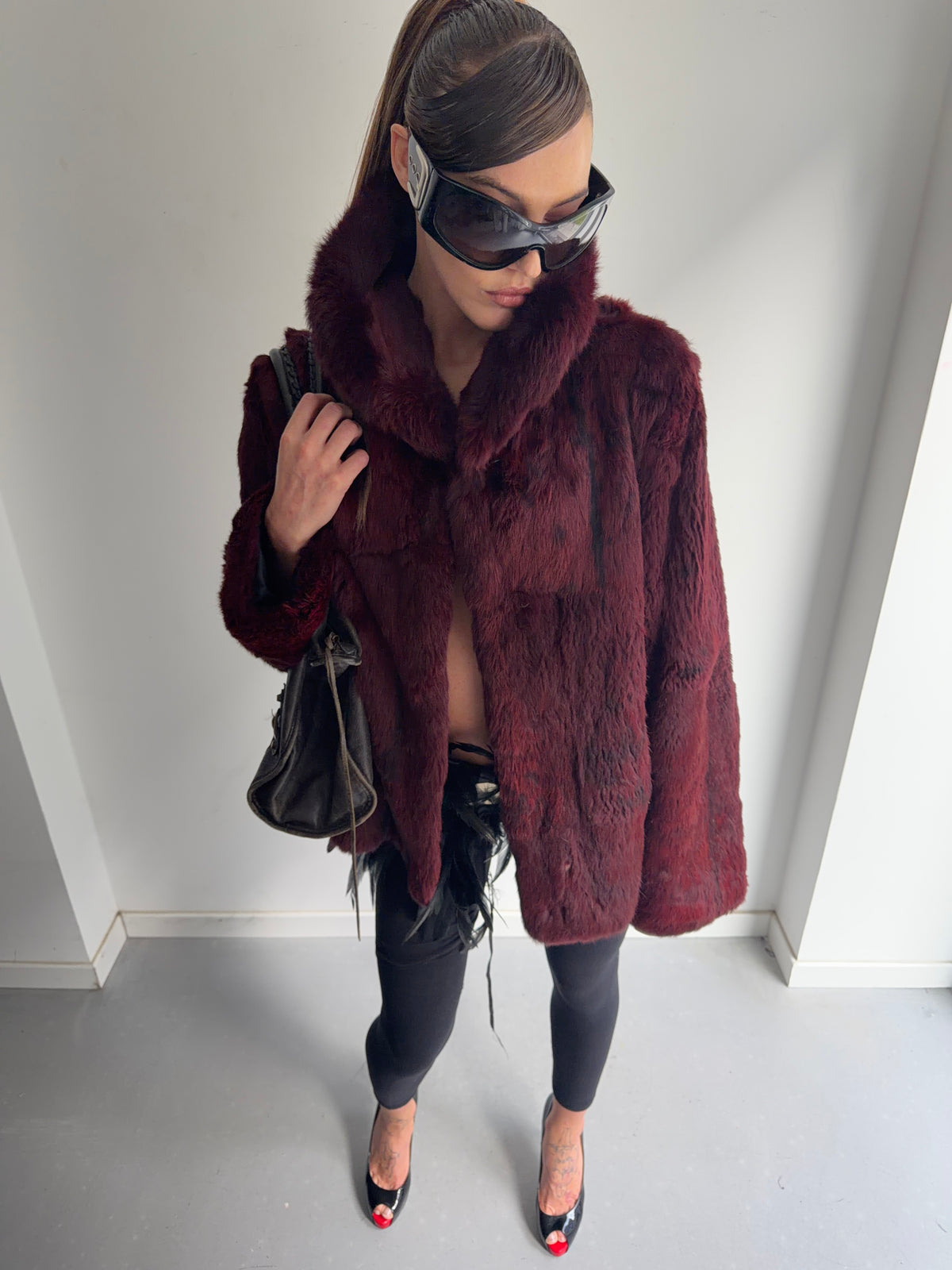 real fur coat