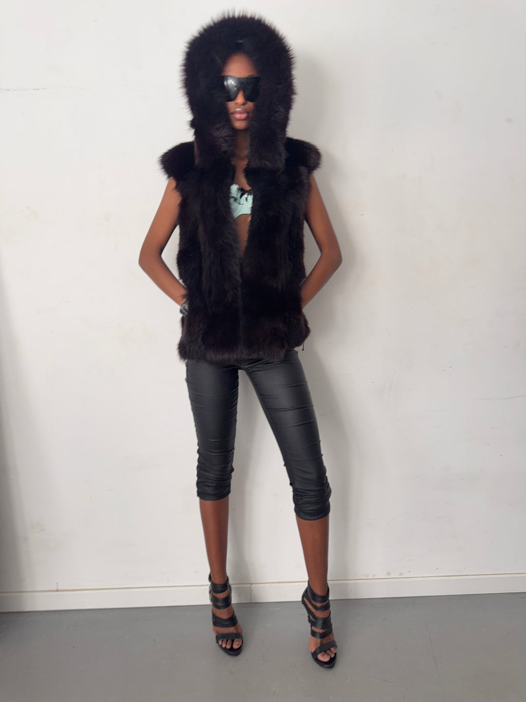 real fur vest