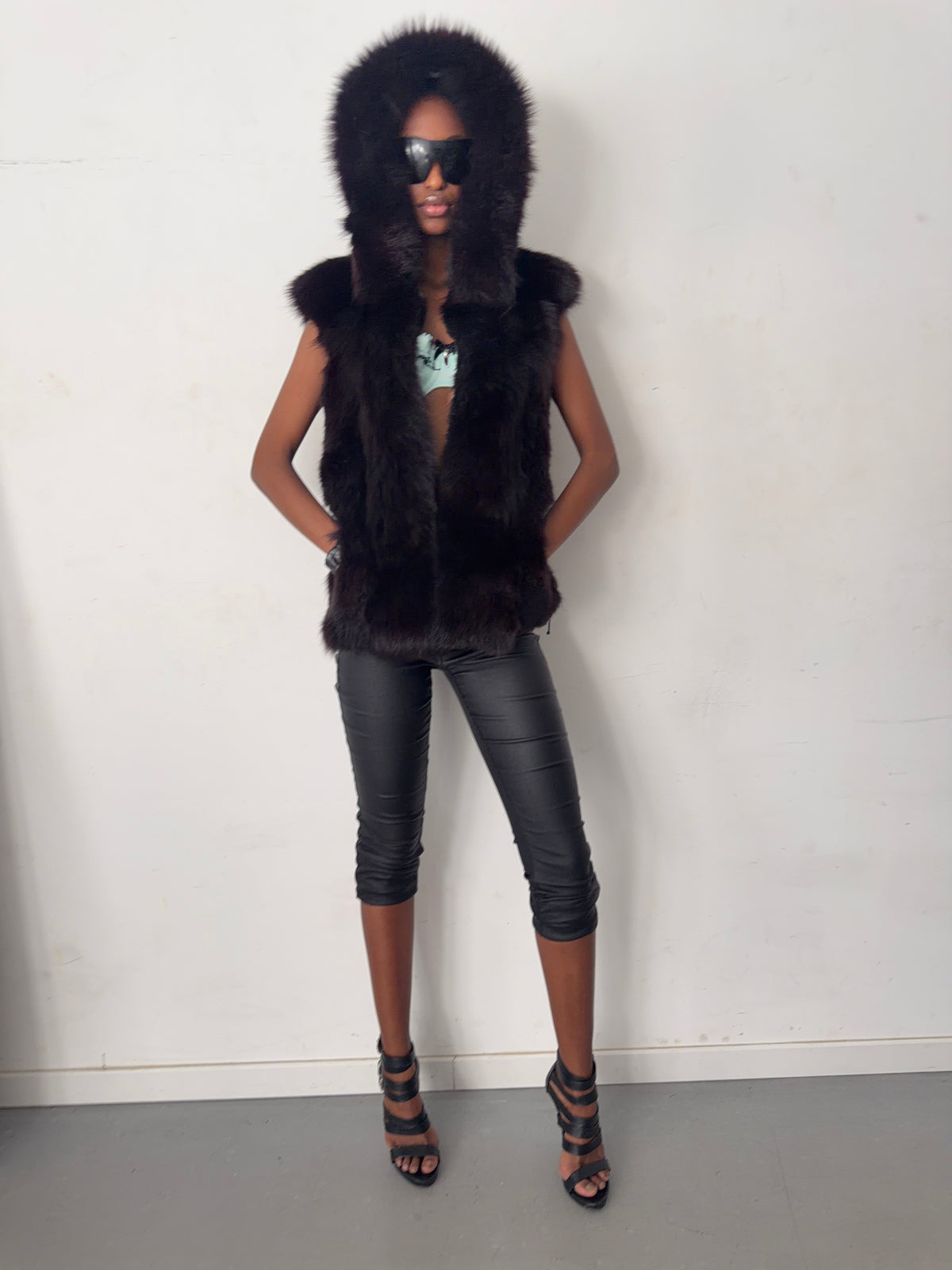 real fur vest