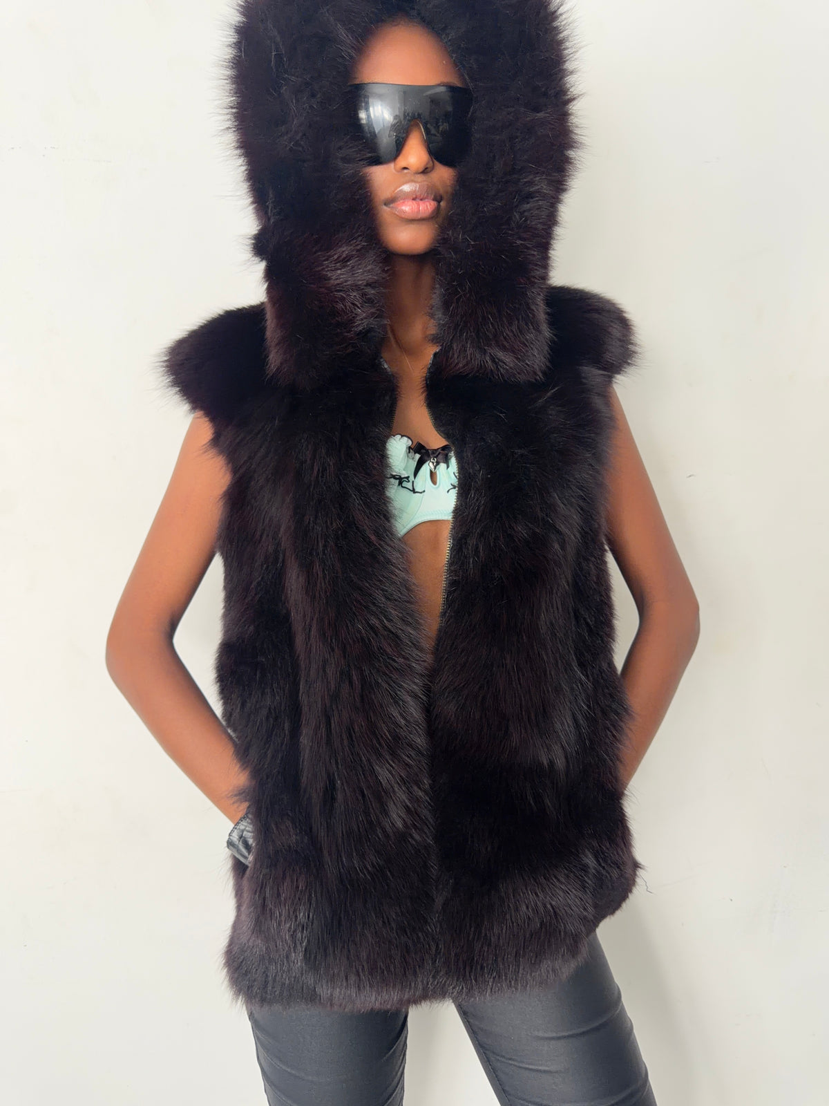 real fur vest