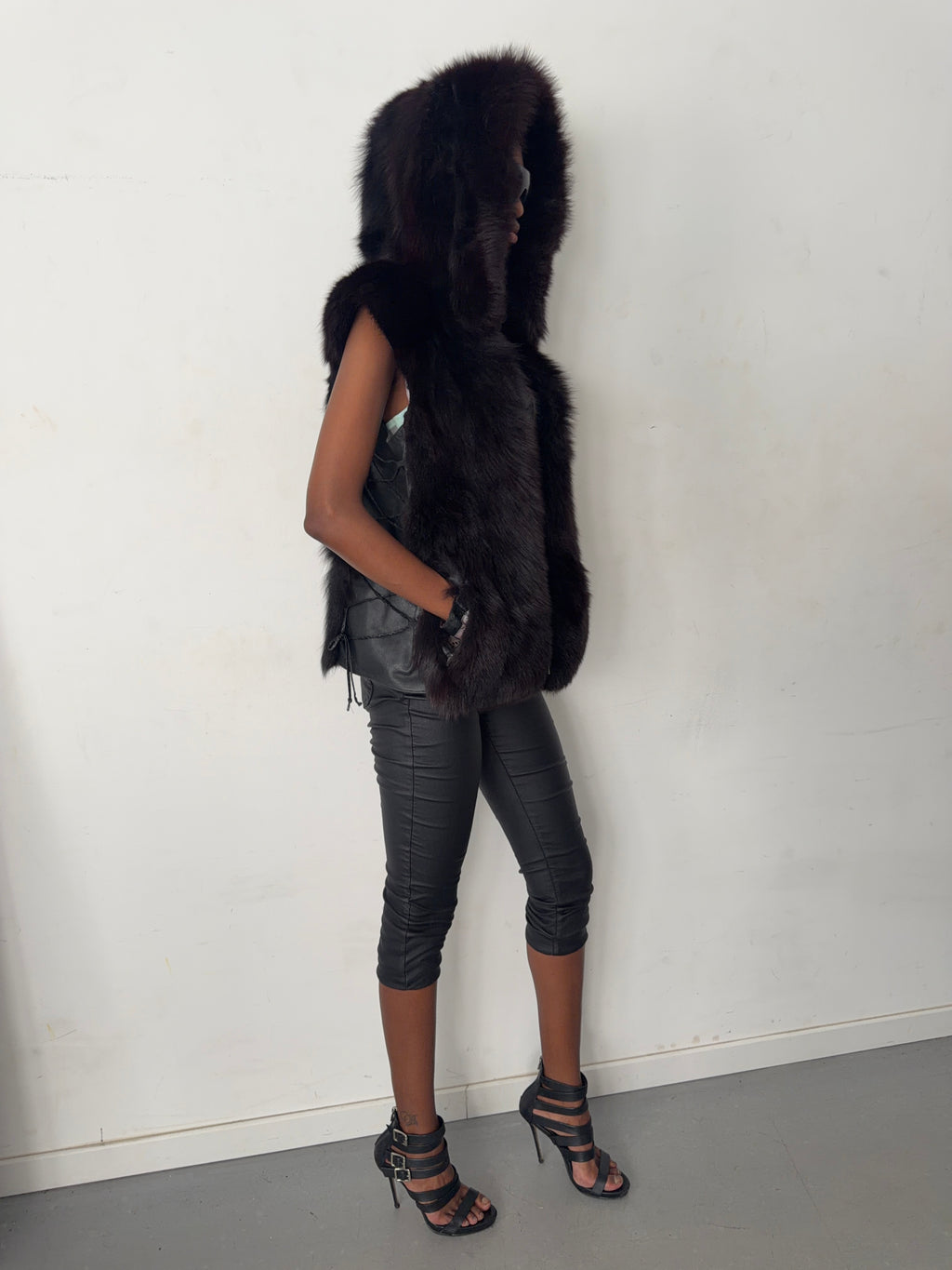 real fur vest