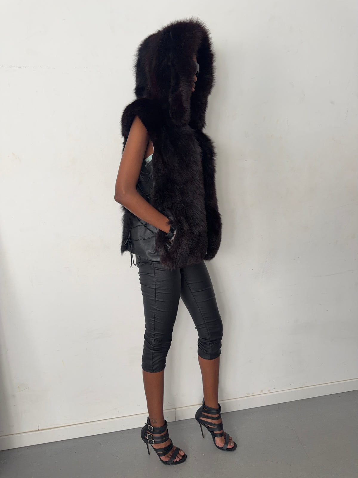 real fur vest
