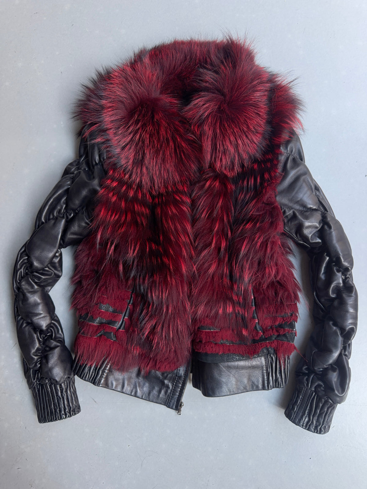 real leather and fur jacket