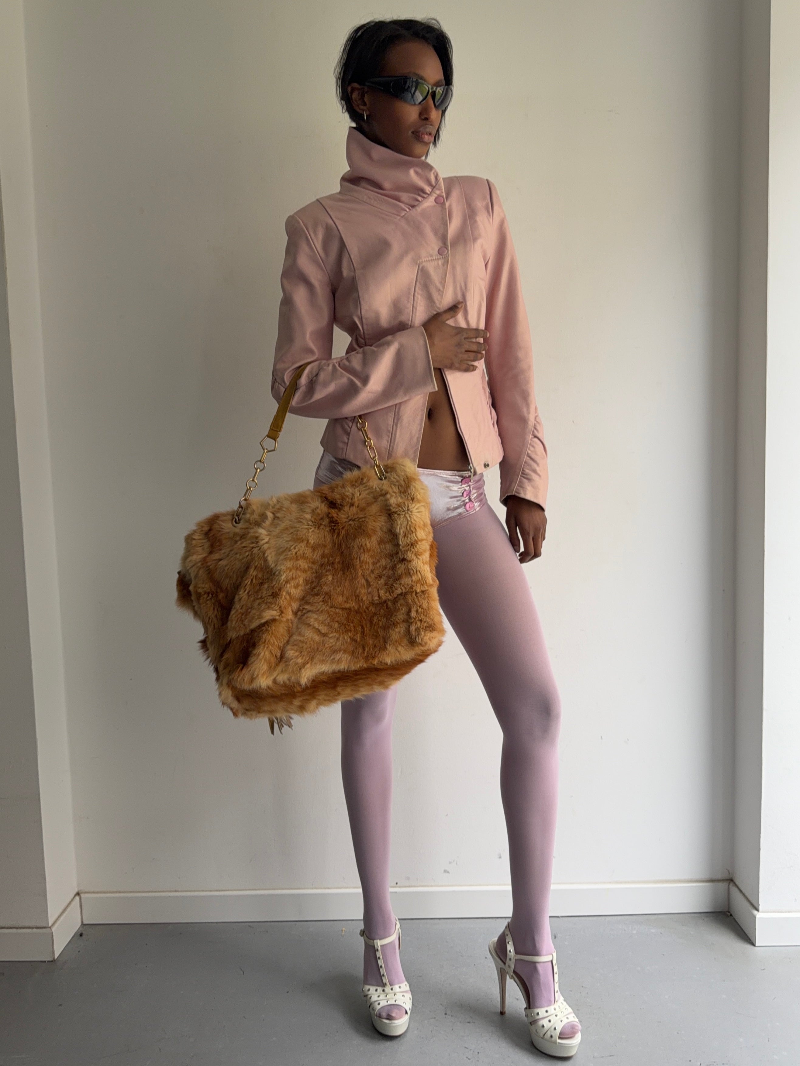real fur bag( have one damage-dm)