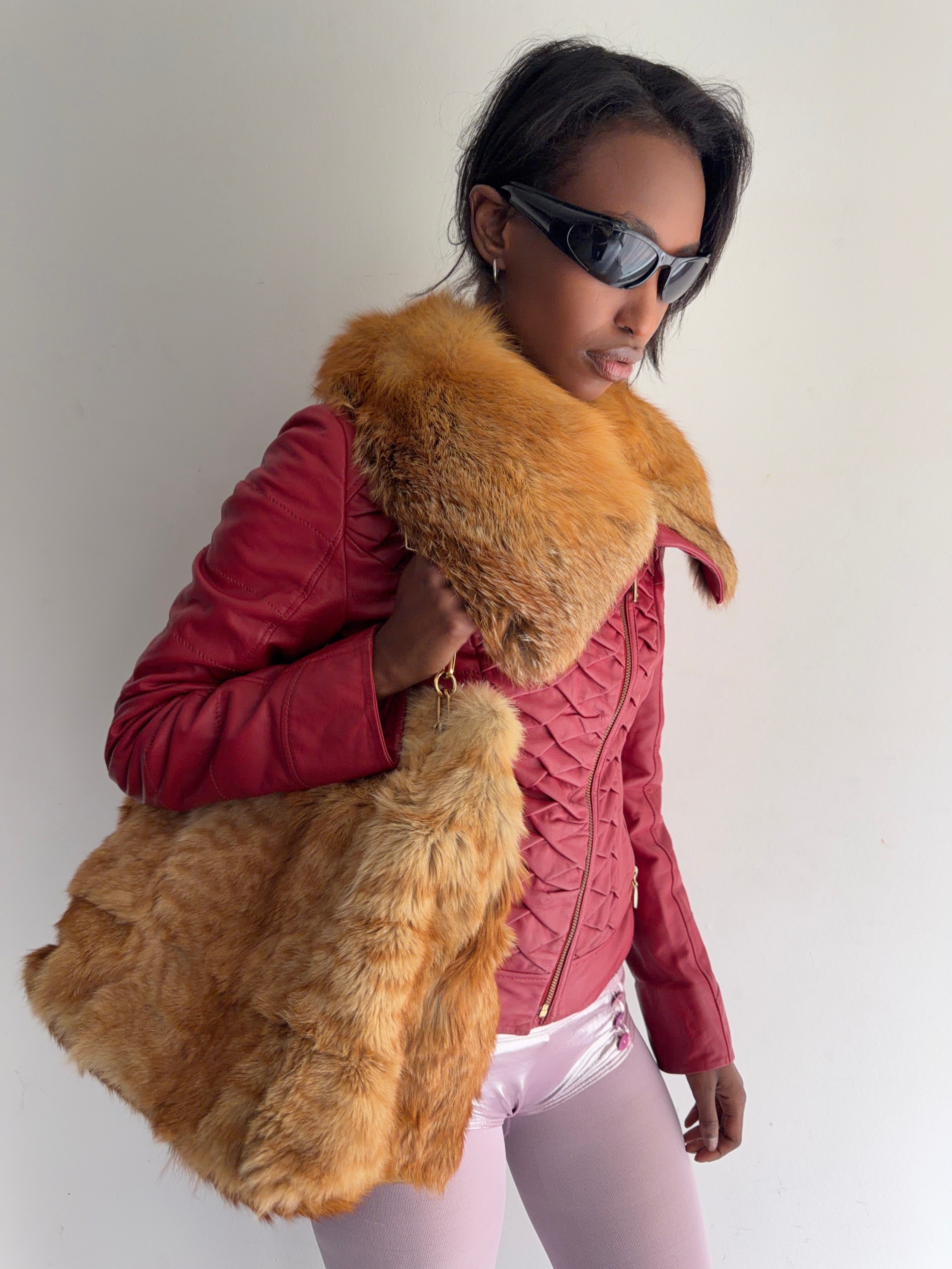 real leather jacket with real fur