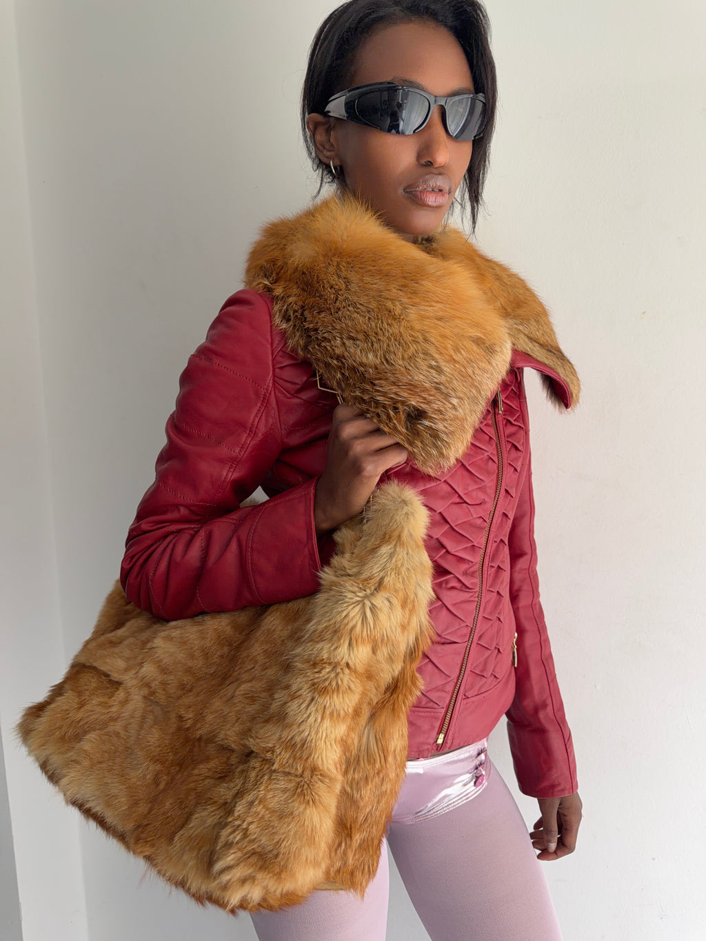 real leather jacket with real fur