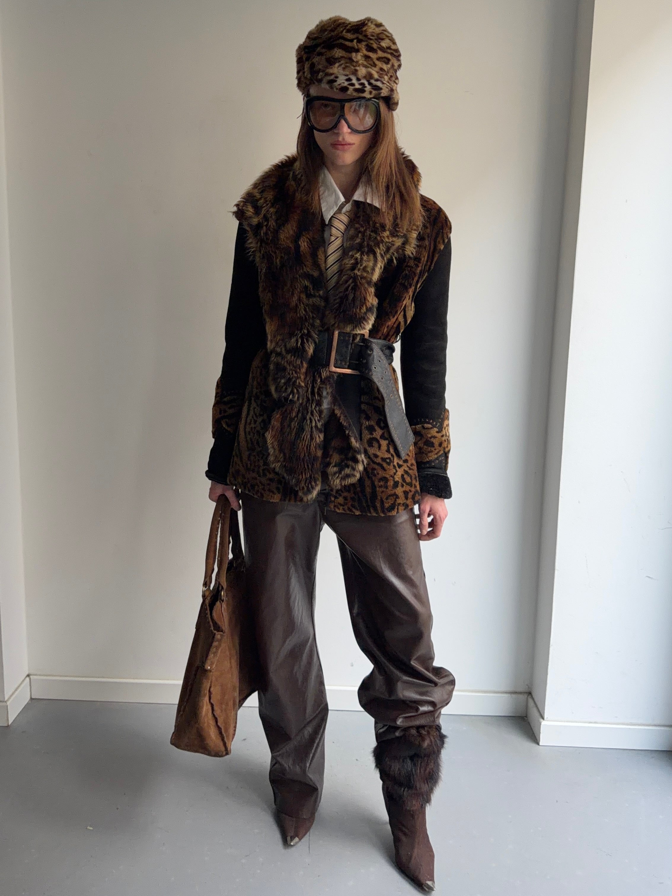 Real fur coat