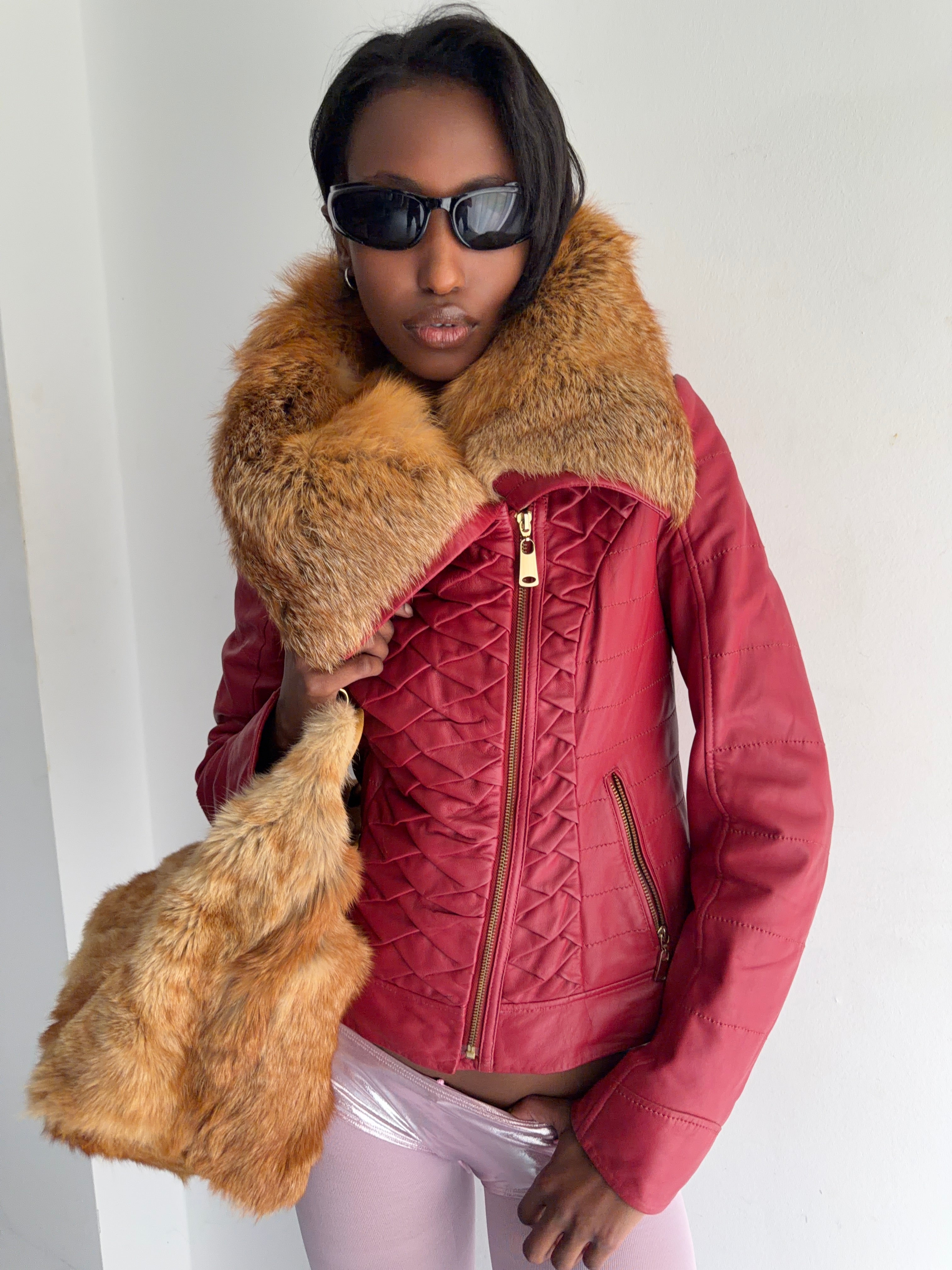 real leather jacket with real fur