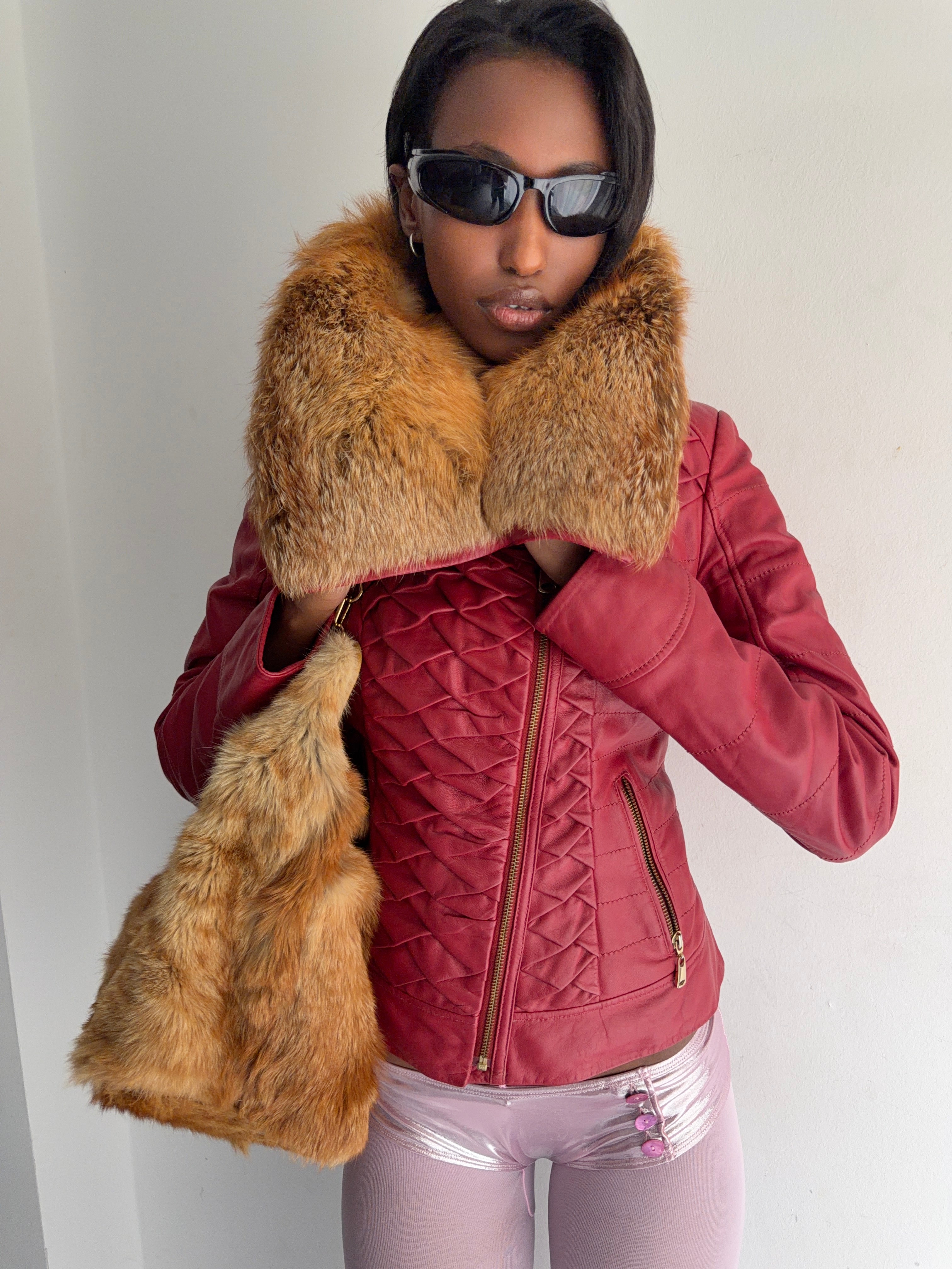 real leather jacket with real fur