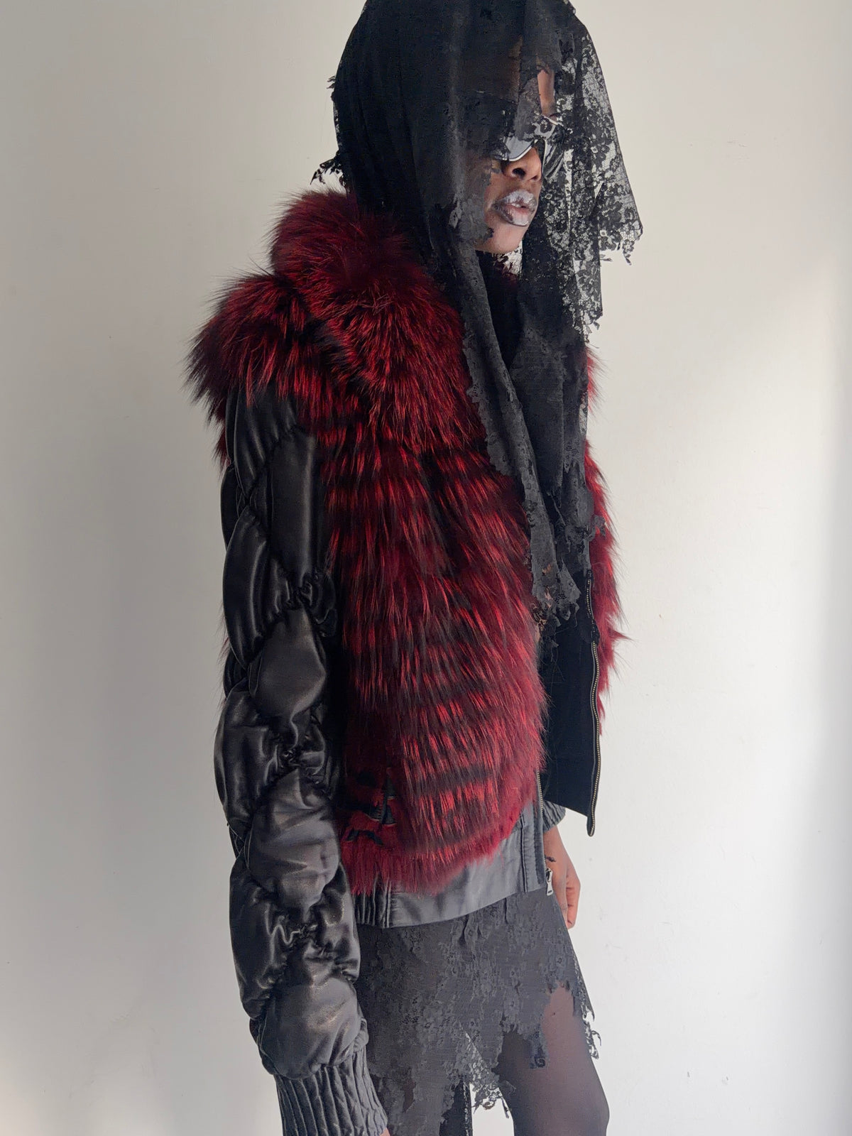 real leather and fur jacket