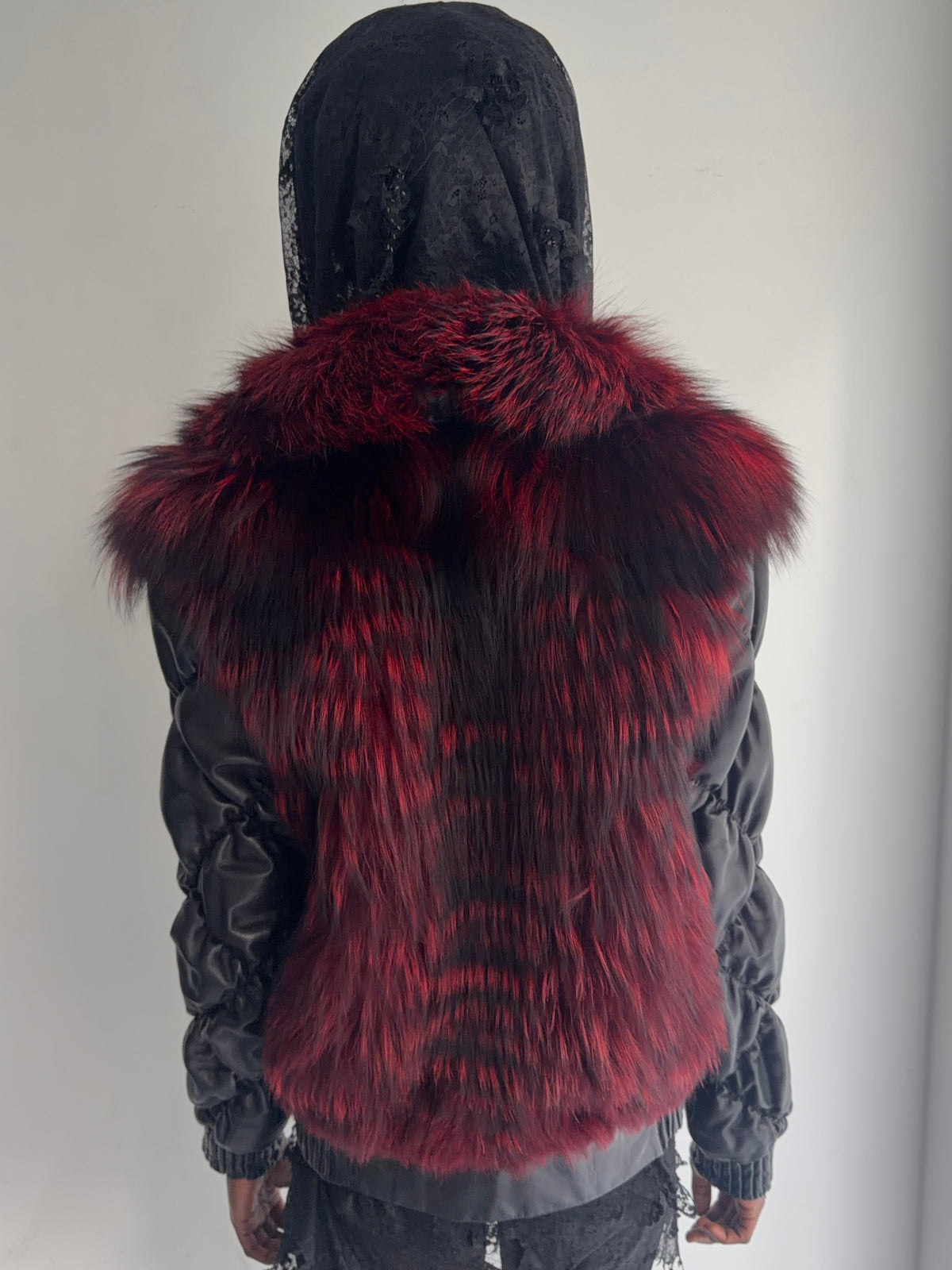 real leather and fur jacket