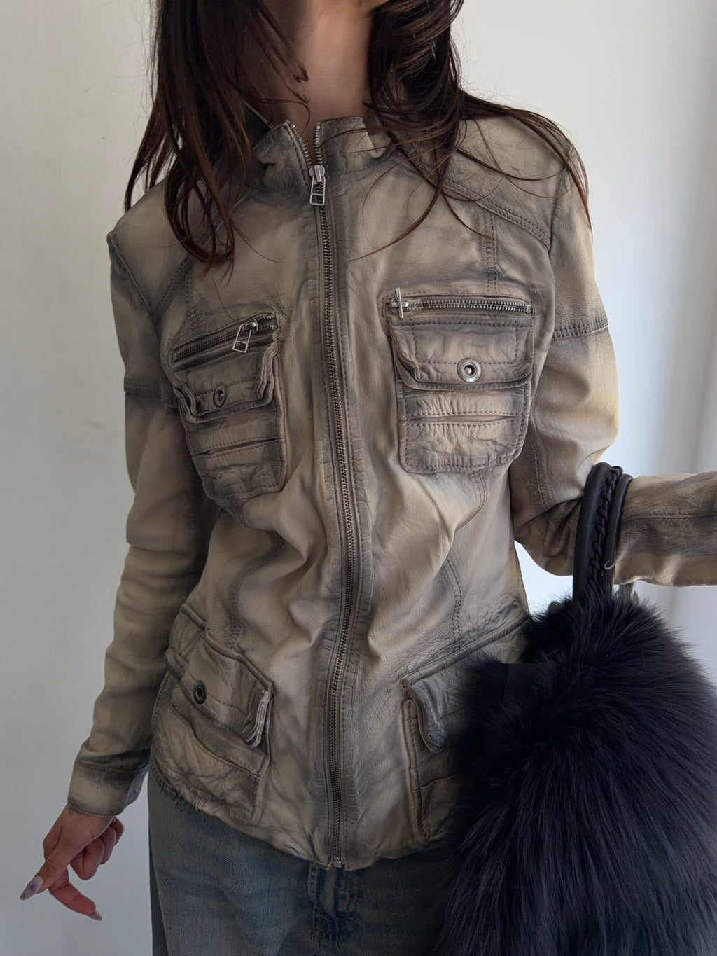 real leather jacket