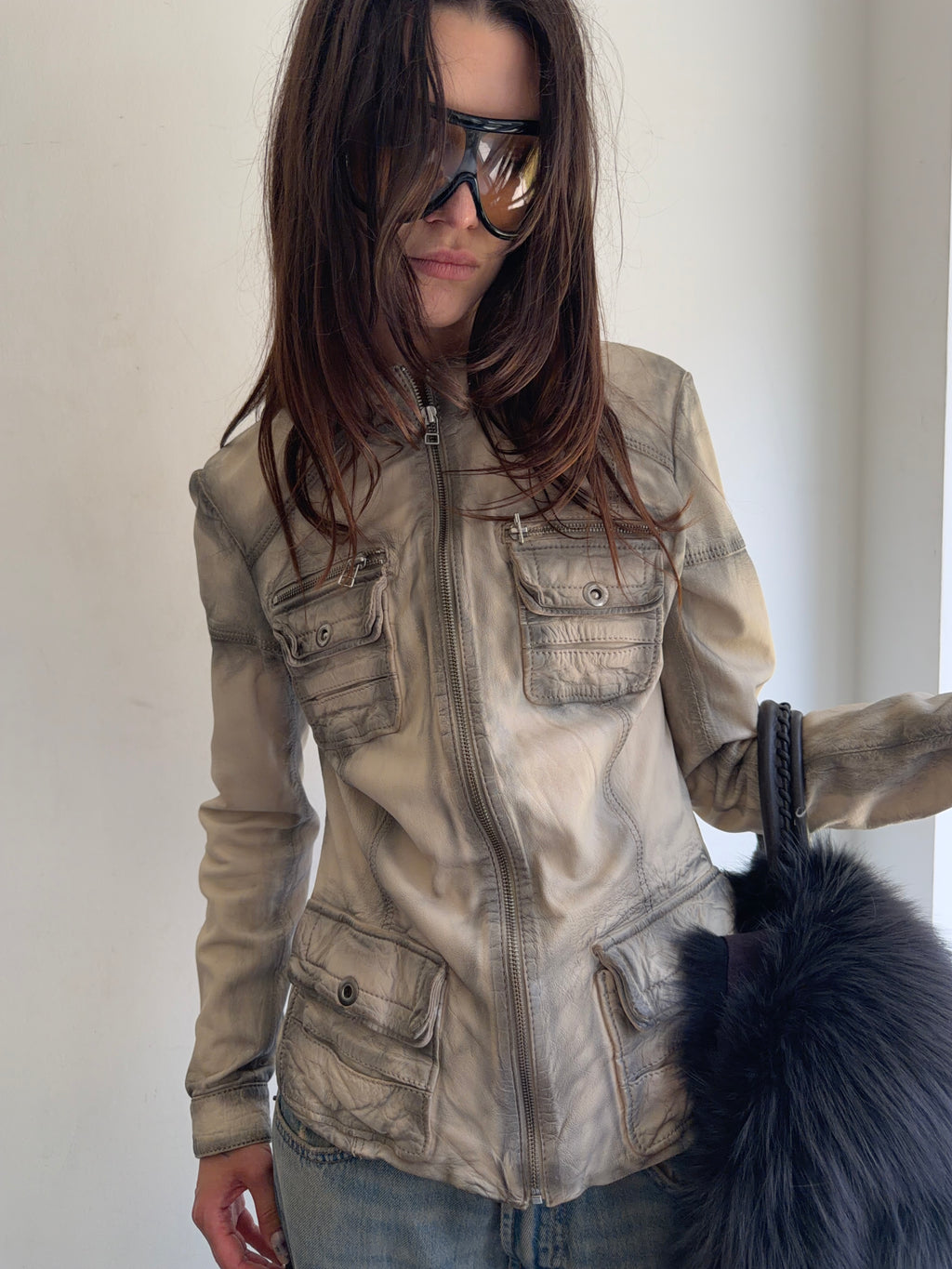 real leather jacket