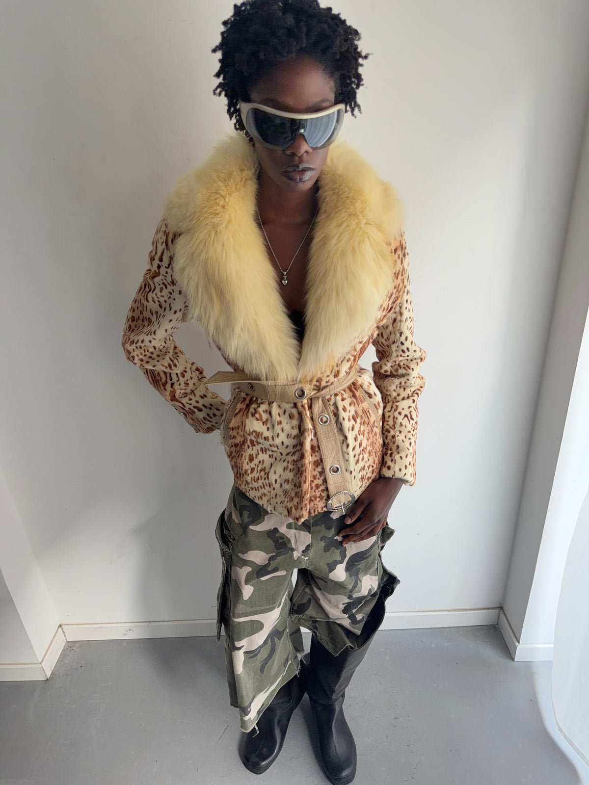 real fur coat