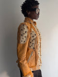 real leather fur jacket