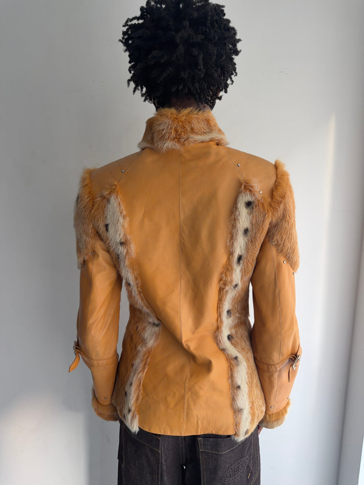 real leather fur jacket