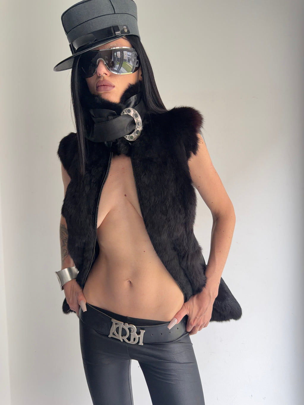 real fur vest
