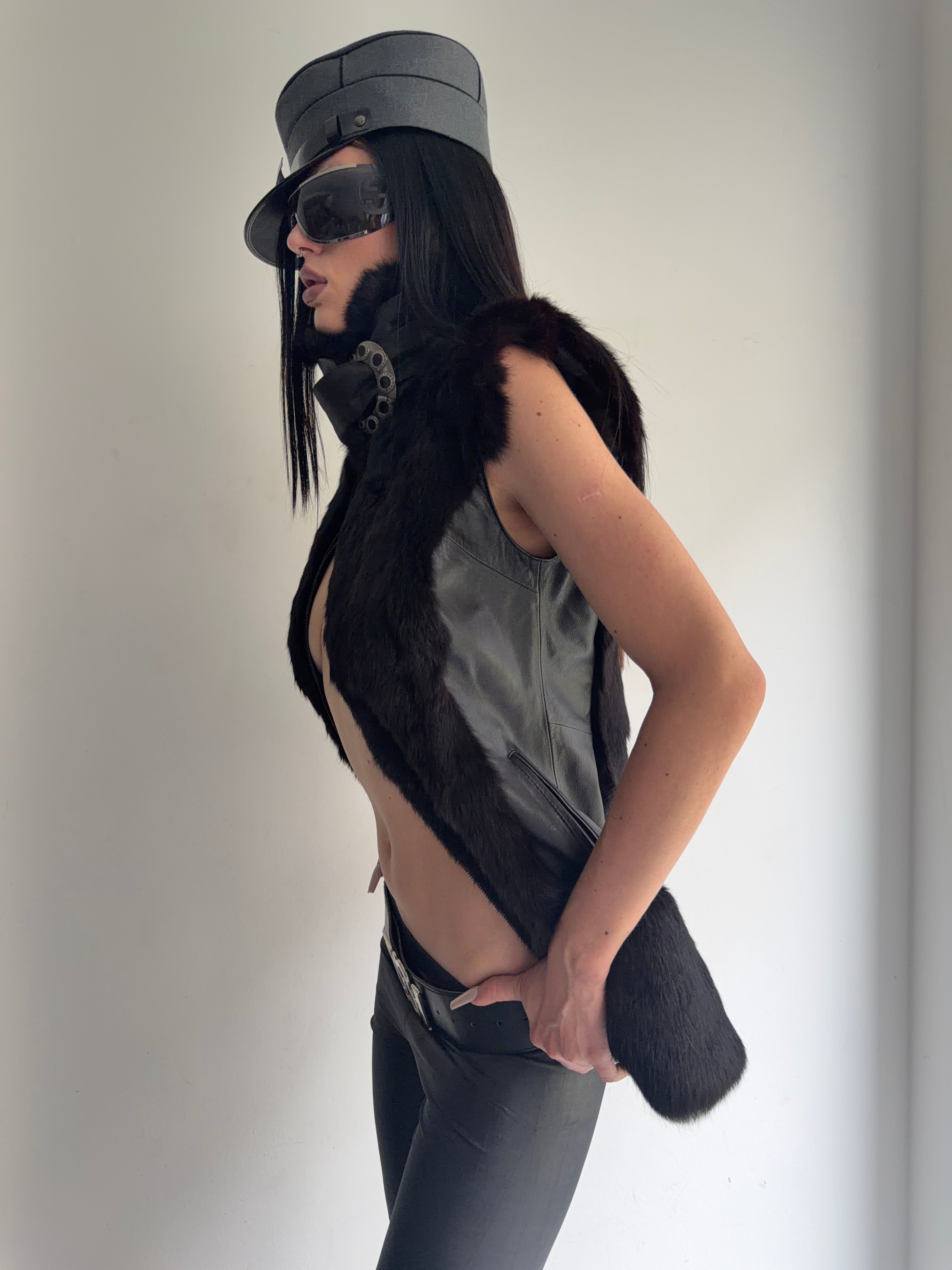 real fur vest