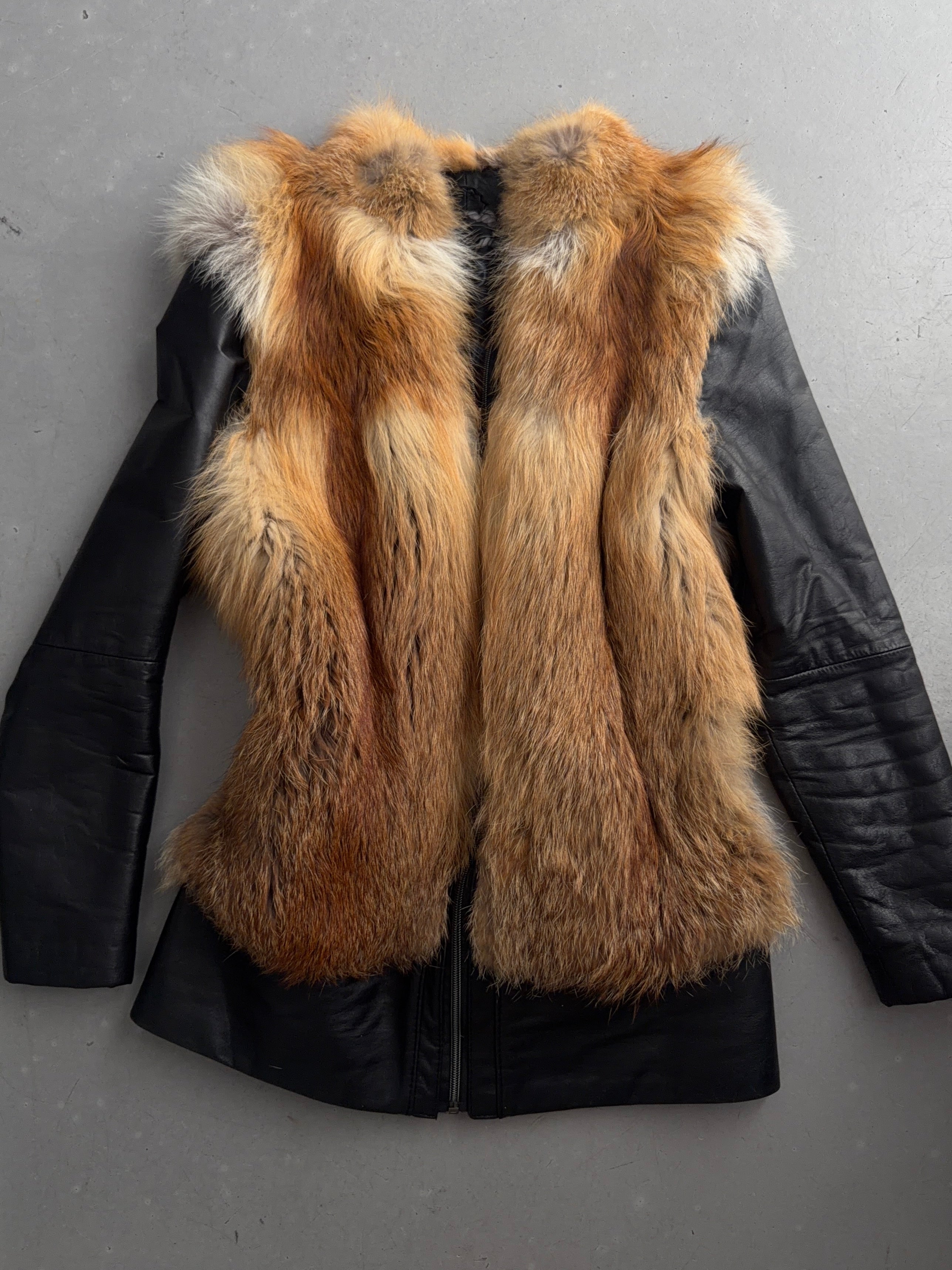 real leather fur jacket