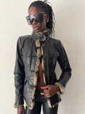 real leather jacket with real fur lining (s)