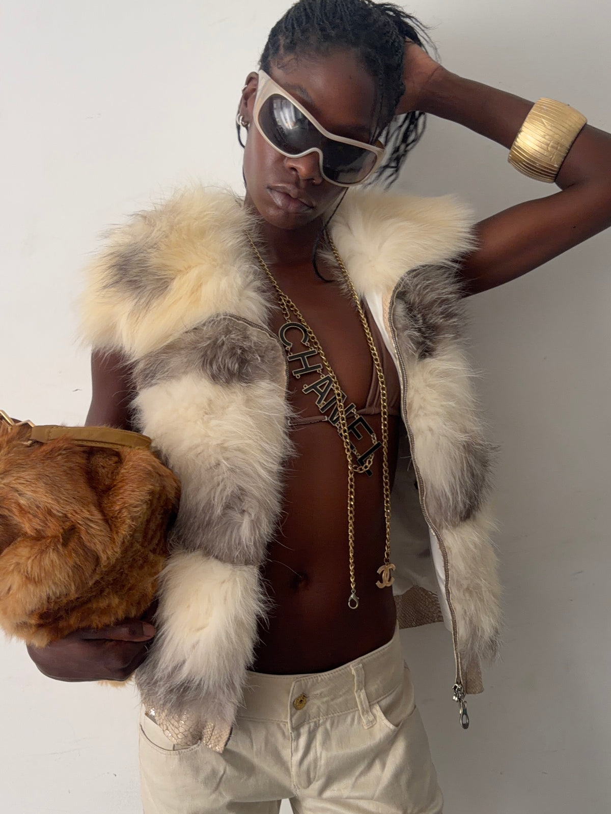 real fur vest (s)