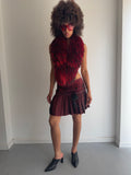 suit real fur and top