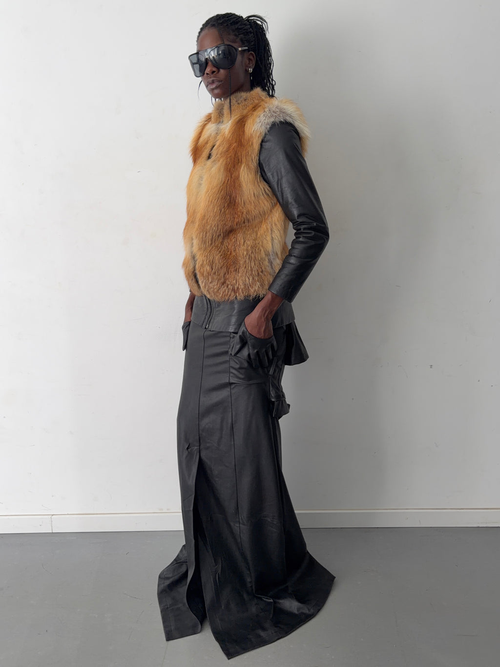 real leather fur jacket