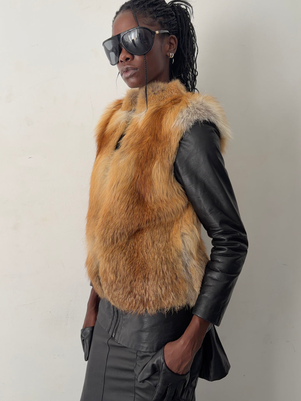 real leather fur jacket