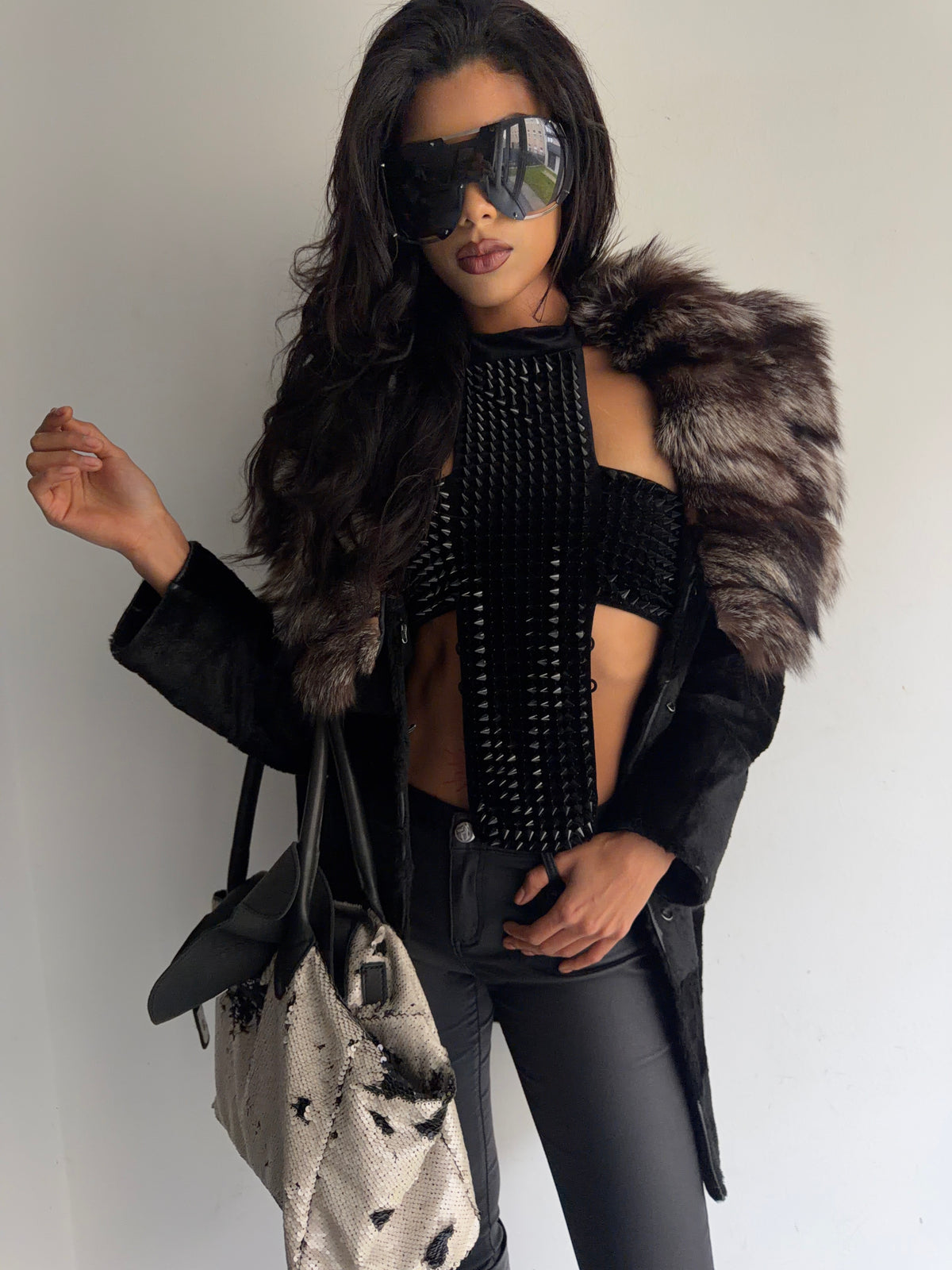 real fur coat