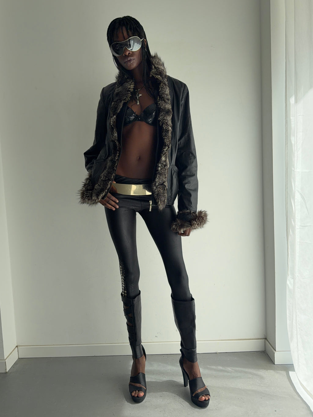 real leather jacket with real fur