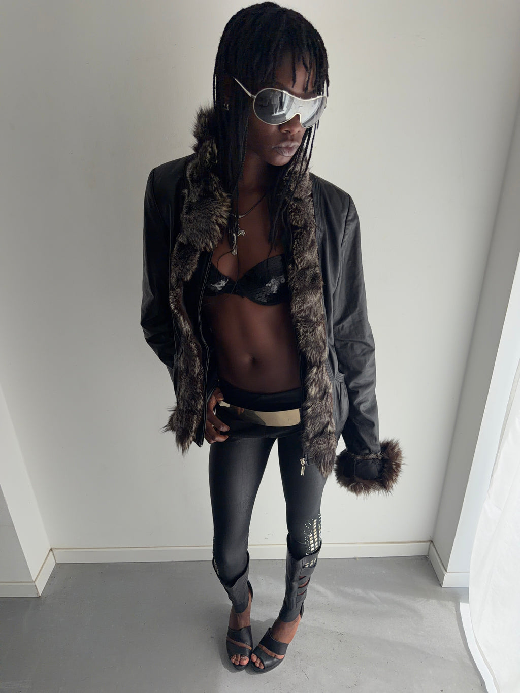 real leather jacket with real fur