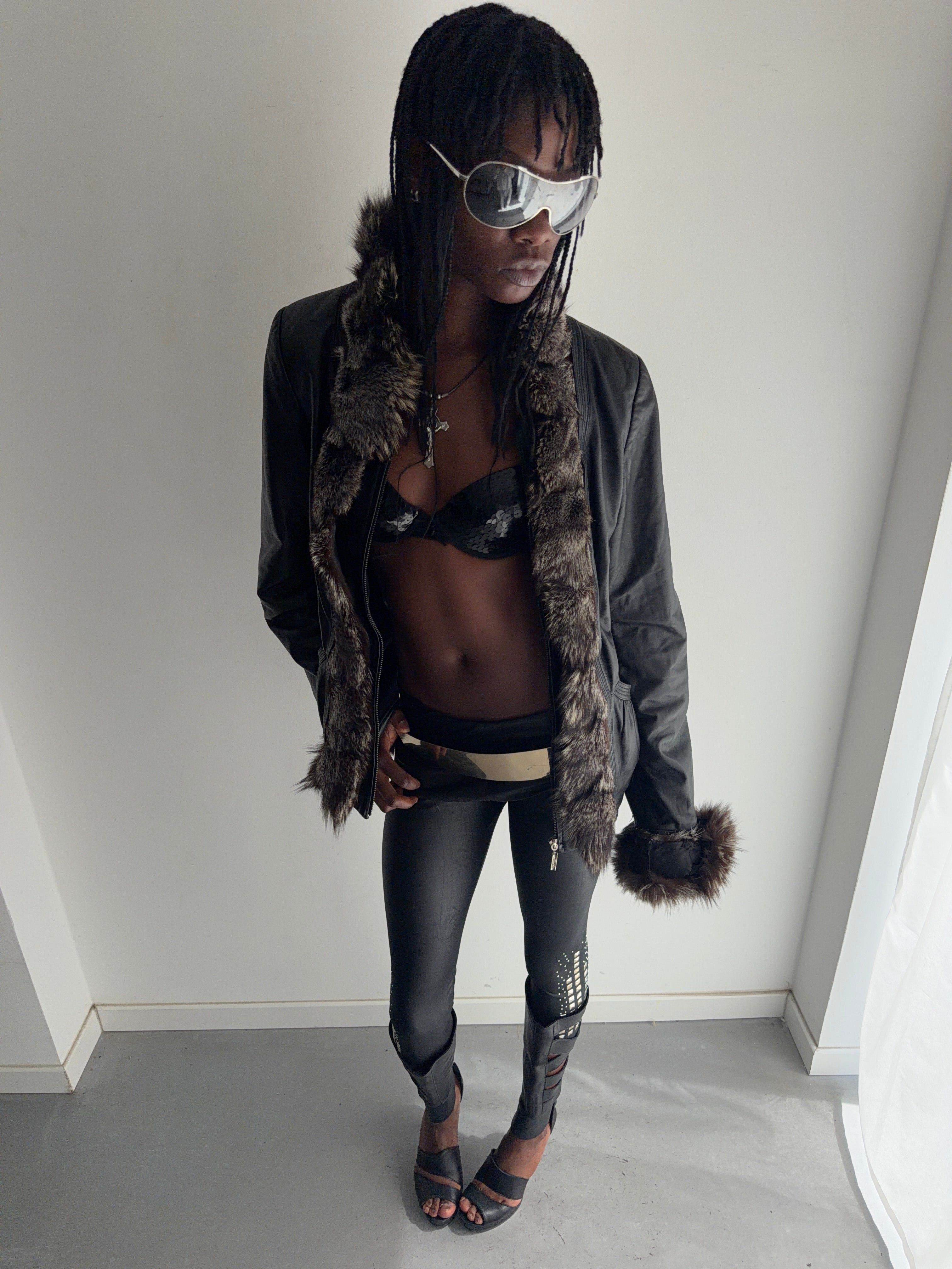 real leather jacket with real fur