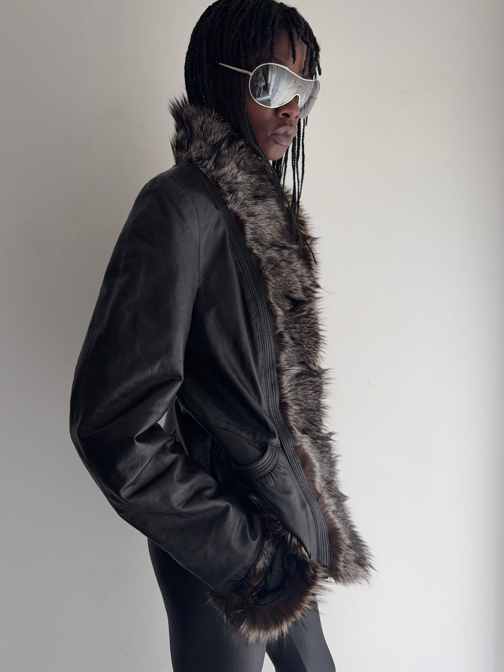 real leather jacket with real fur