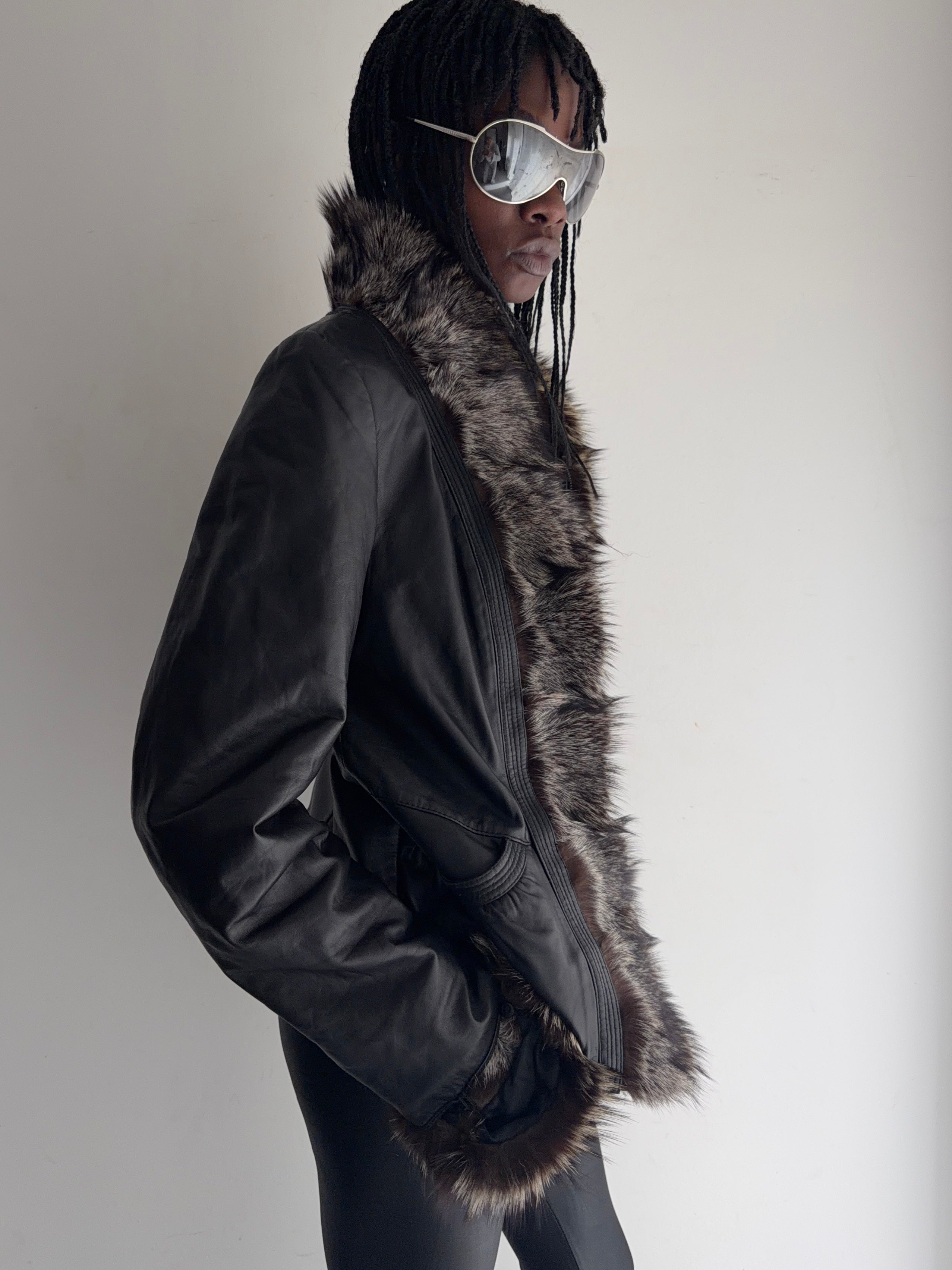 real leather jacket with real fur