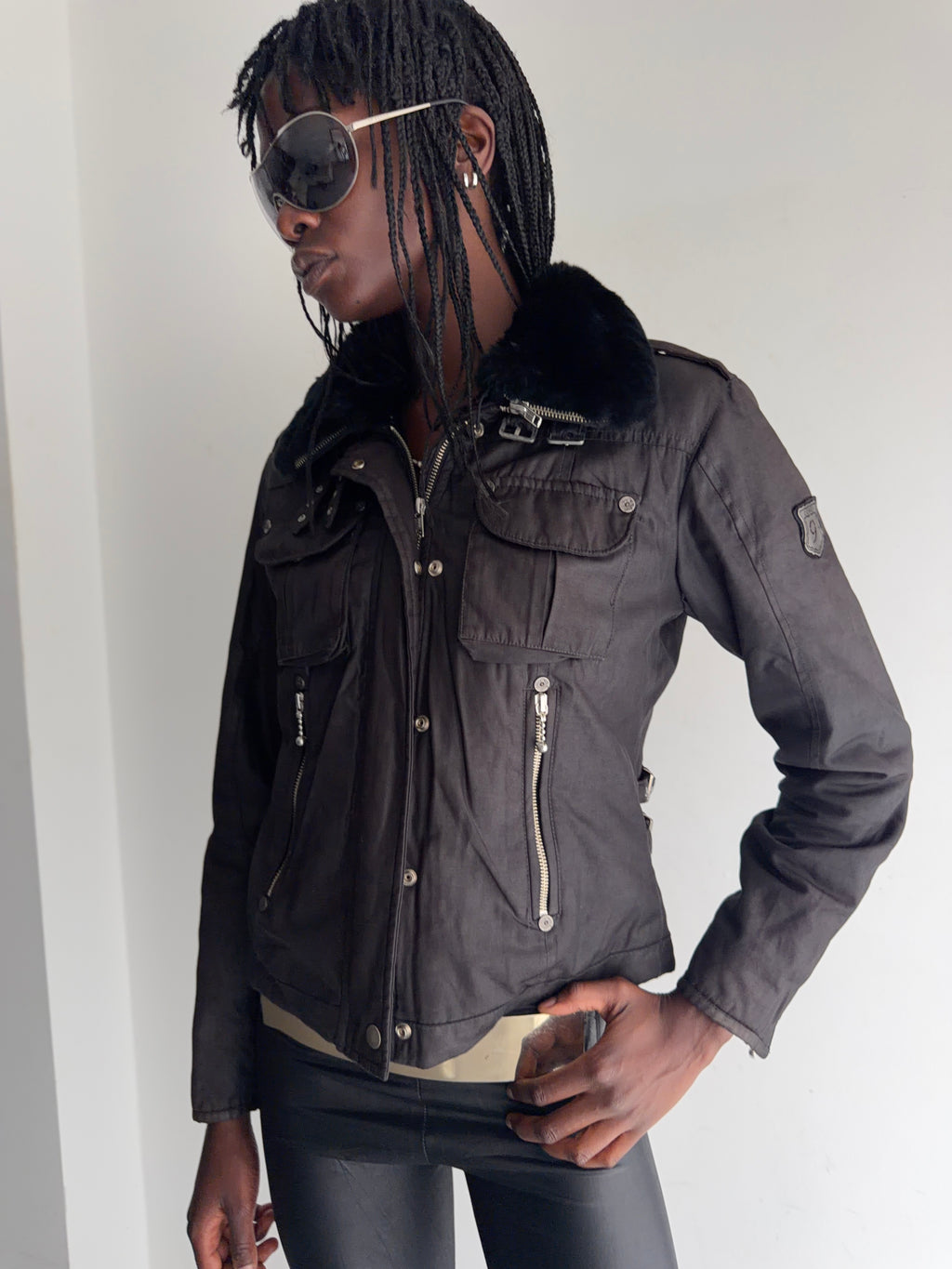 jacket with real fur