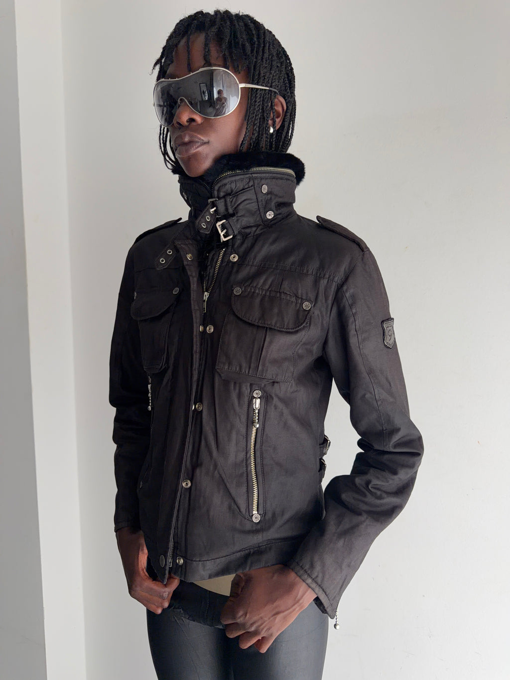 jacket with real fur