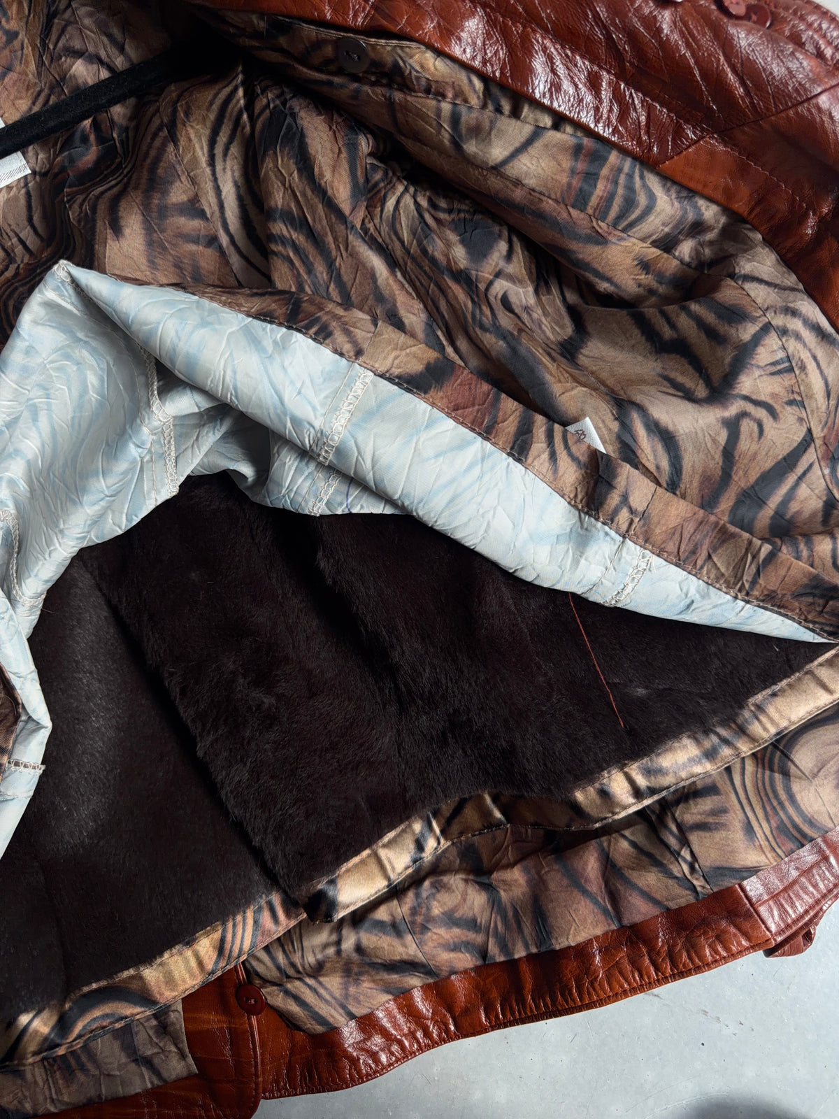 real leather jacket with fur lining