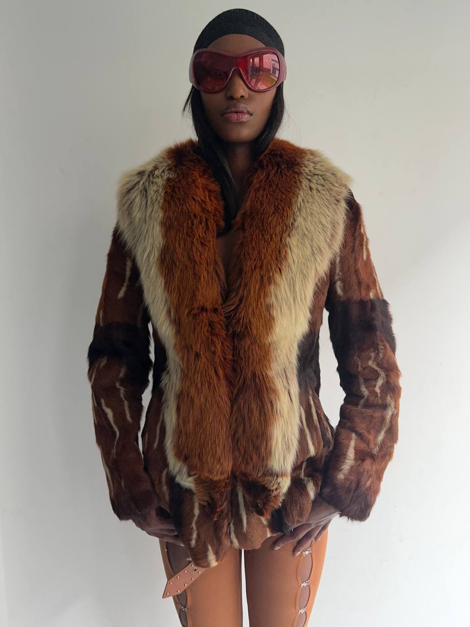 Real fur coat